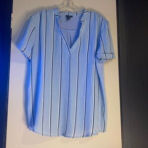 Striped baby blue blouse